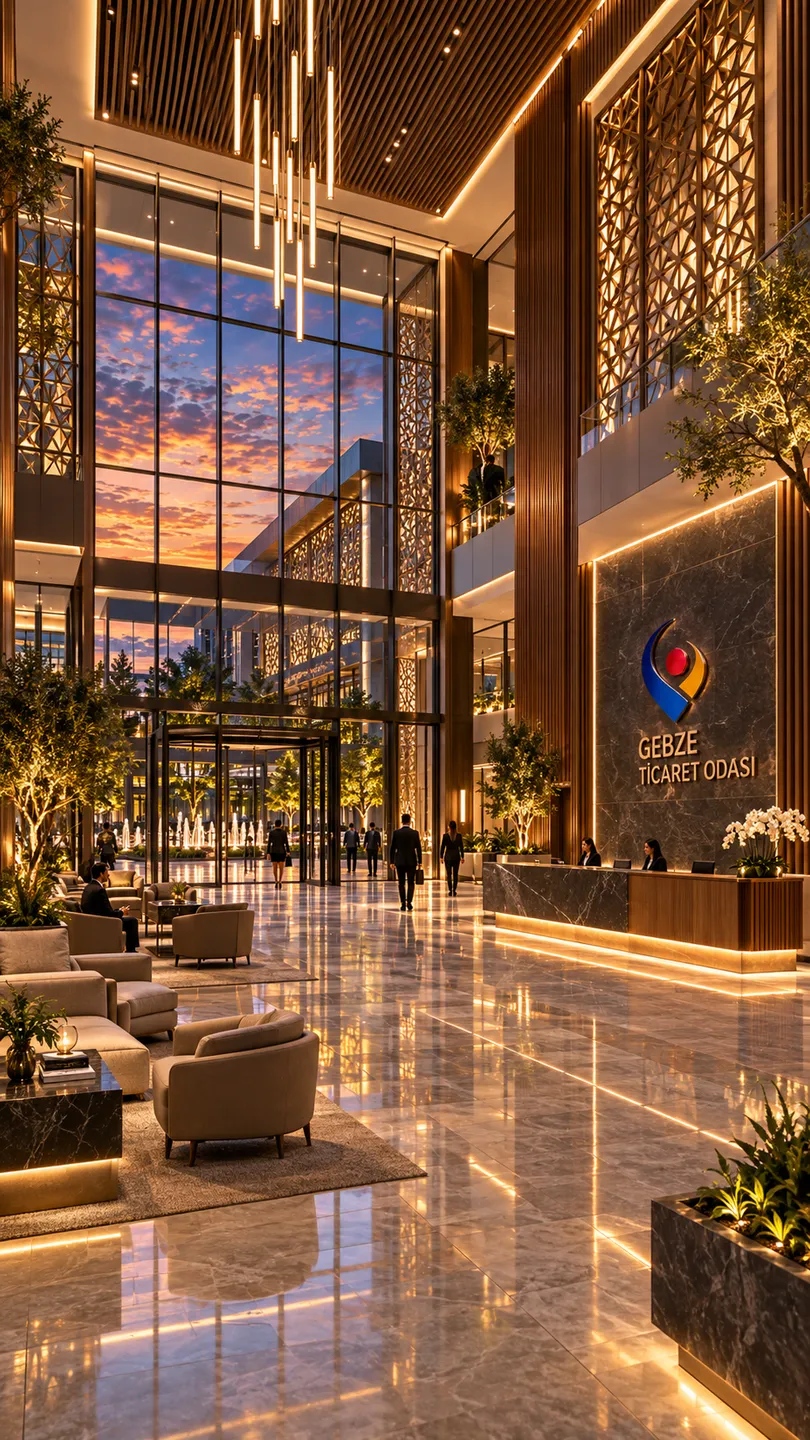 The new GTO service building, welcome hall (illustrative image, made with ai)