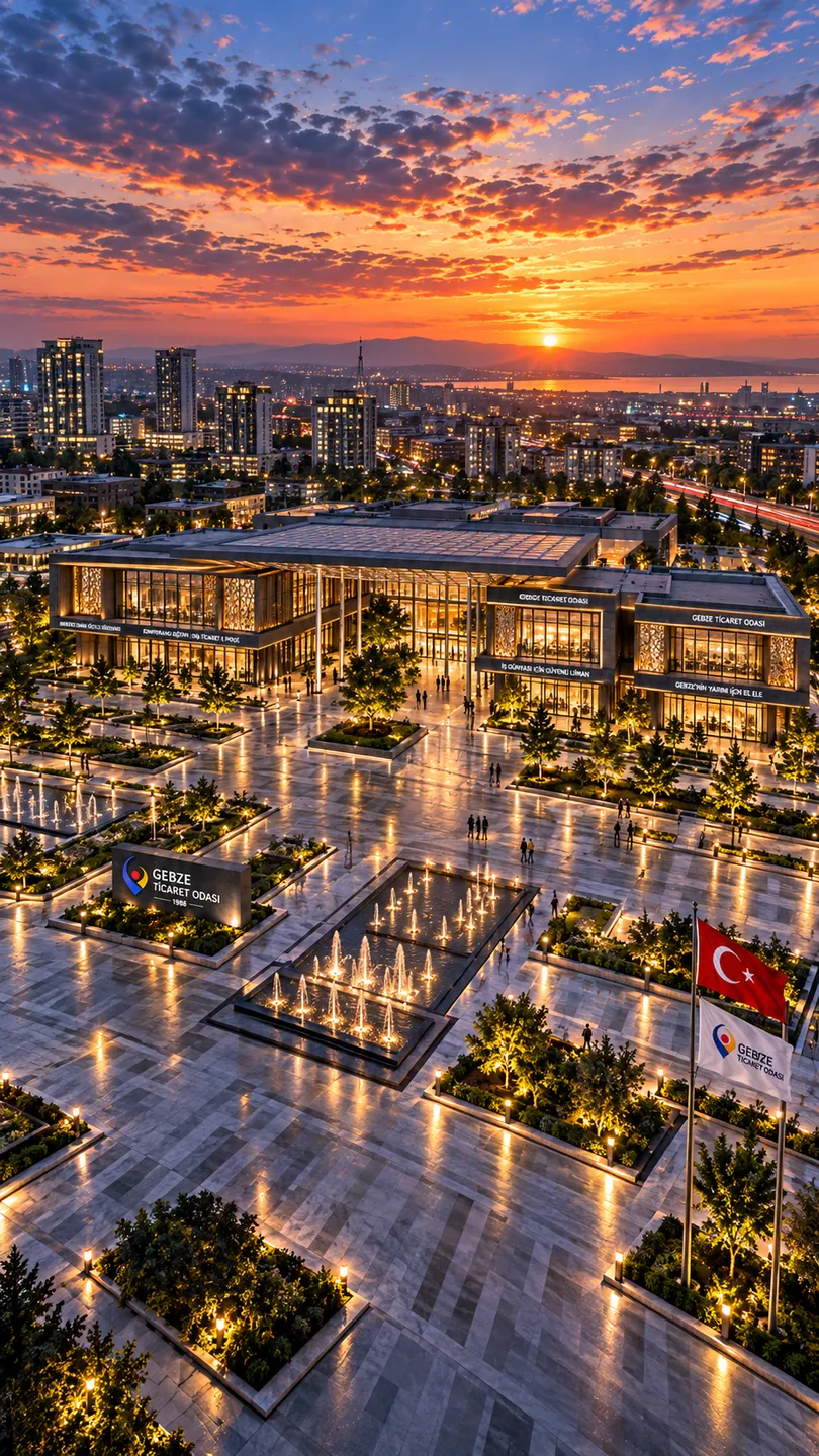 The new GTO service building, plaza and city (illustrative image, made with ai)